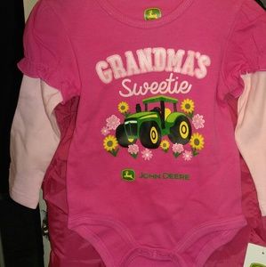 John Deere pink 6-9 month